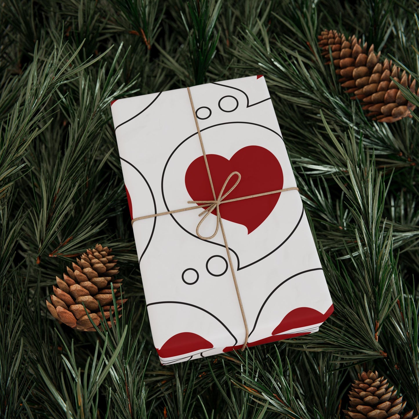 Heart Bubble Wrapping Paper