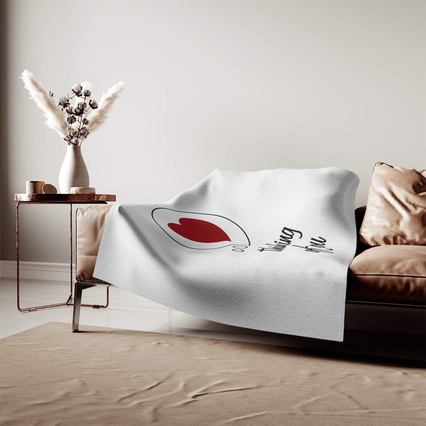 Thinking of You Sweatshirt Cozy Blanket