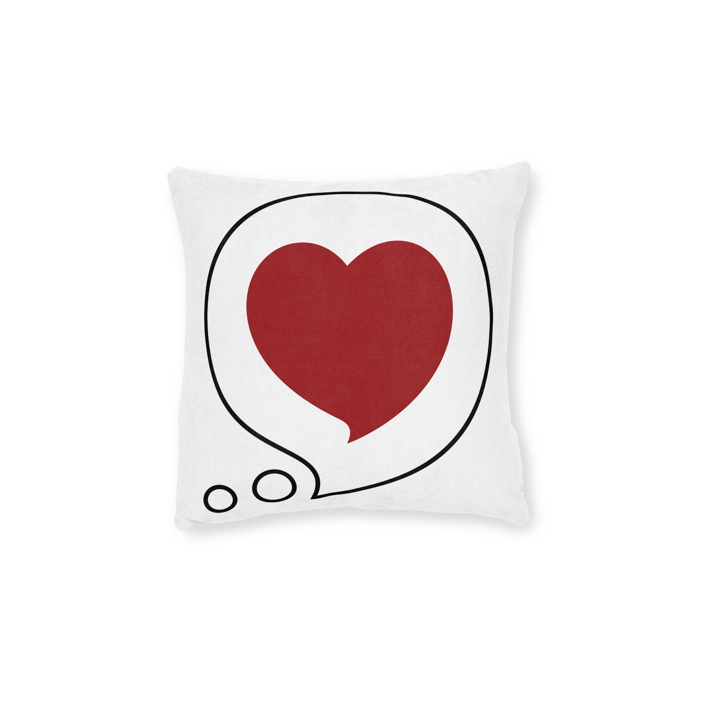 Heart Bubble Pillow — Red Heart Bubble Decorative Throw Pillow