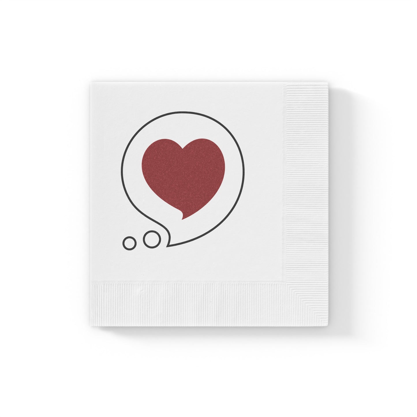 Heart Bubble Paper Napkins — Romantic Cocktail & Party Napkins