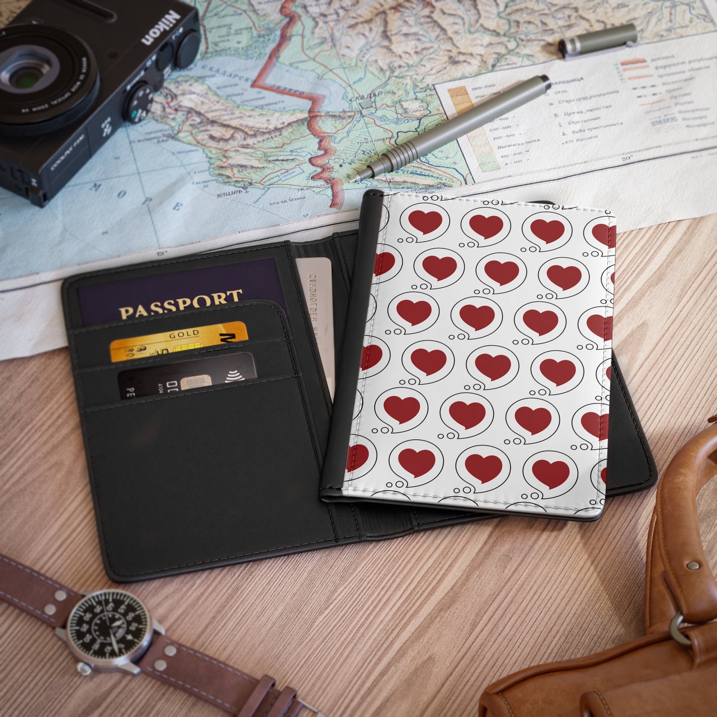 Heart Bubble Passport Cover — Romantic Travel Passport Holder
