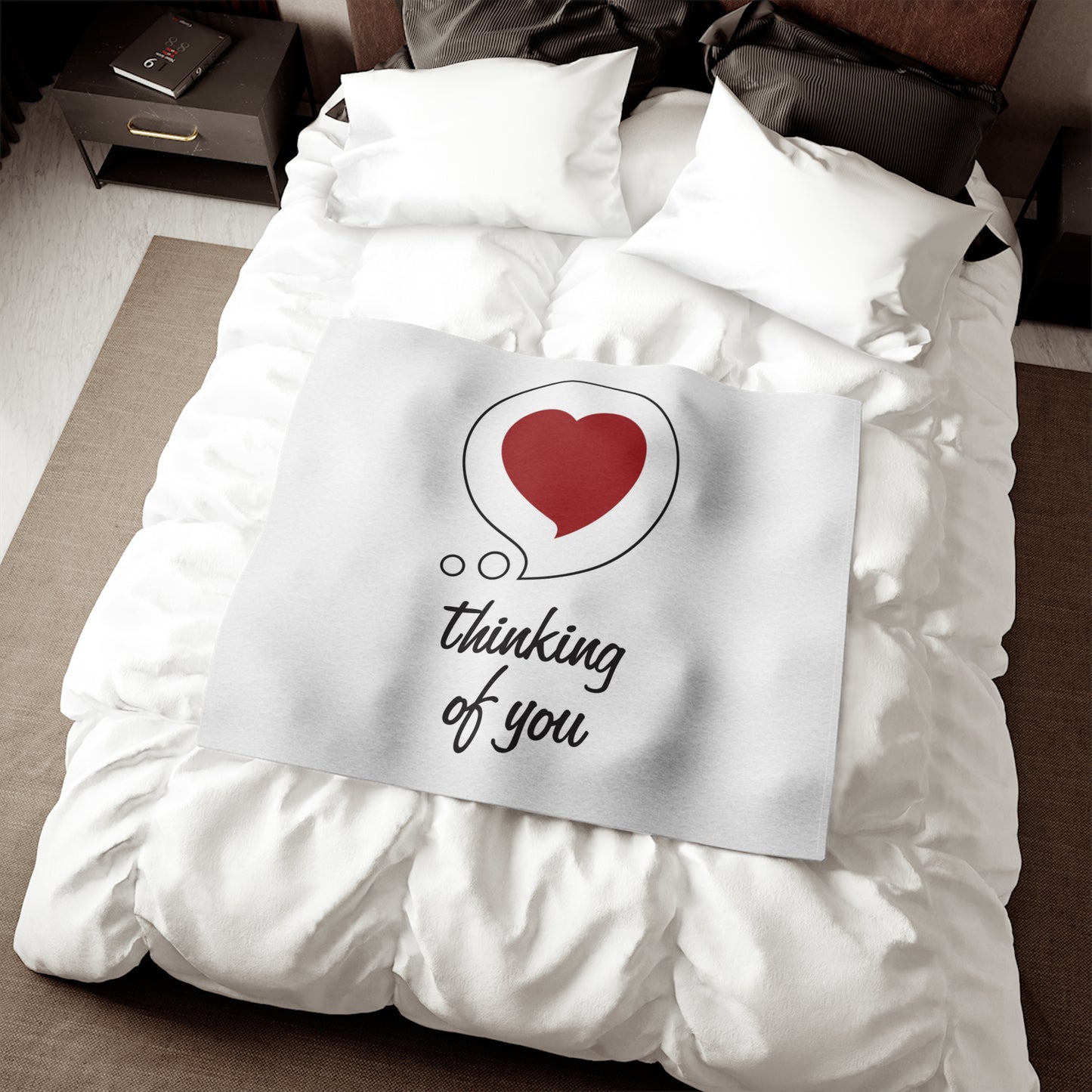 Thinking of You Sweatshirt Cozy Blanket