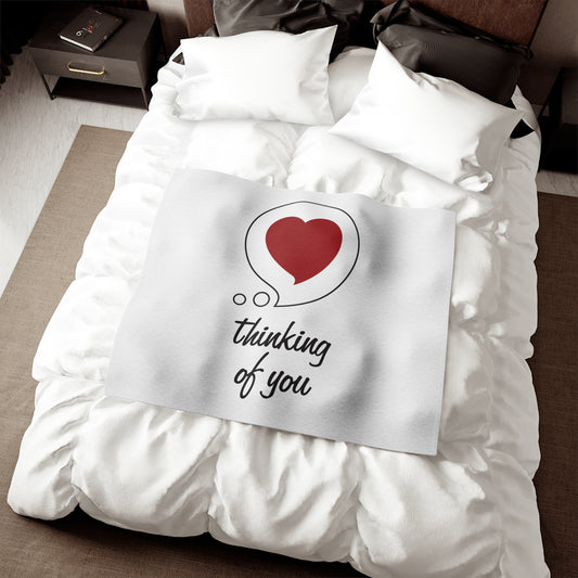 Thinking of You Sweatshirt Cozy Blanket