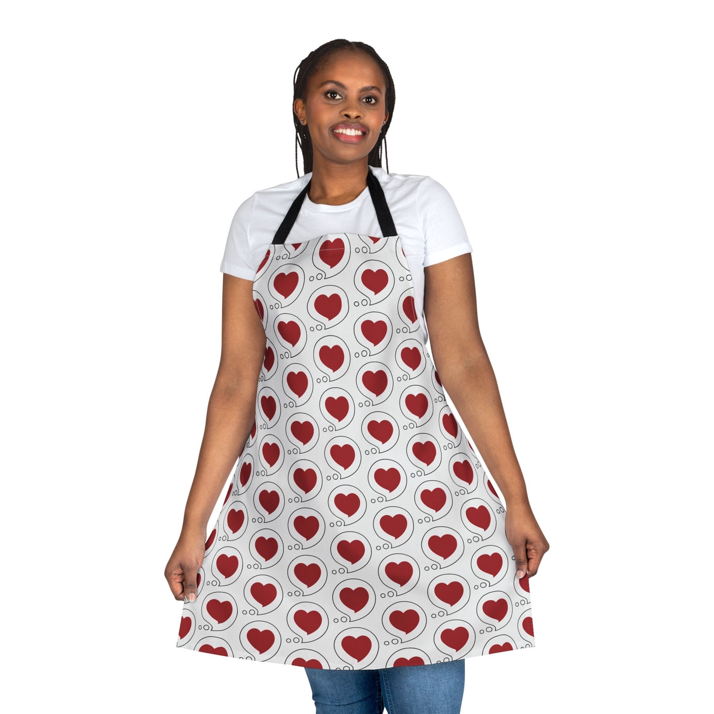 Heart Bubble Apron – Cute Heart Bubbles All-Over Print Cooking Apron, Perfect Gift for your cook!