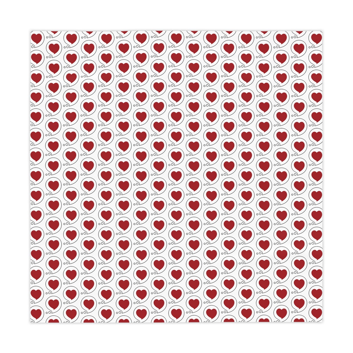 Heart Bubble Tablecloth — Heart Bubble on White Background for Everyday Dining