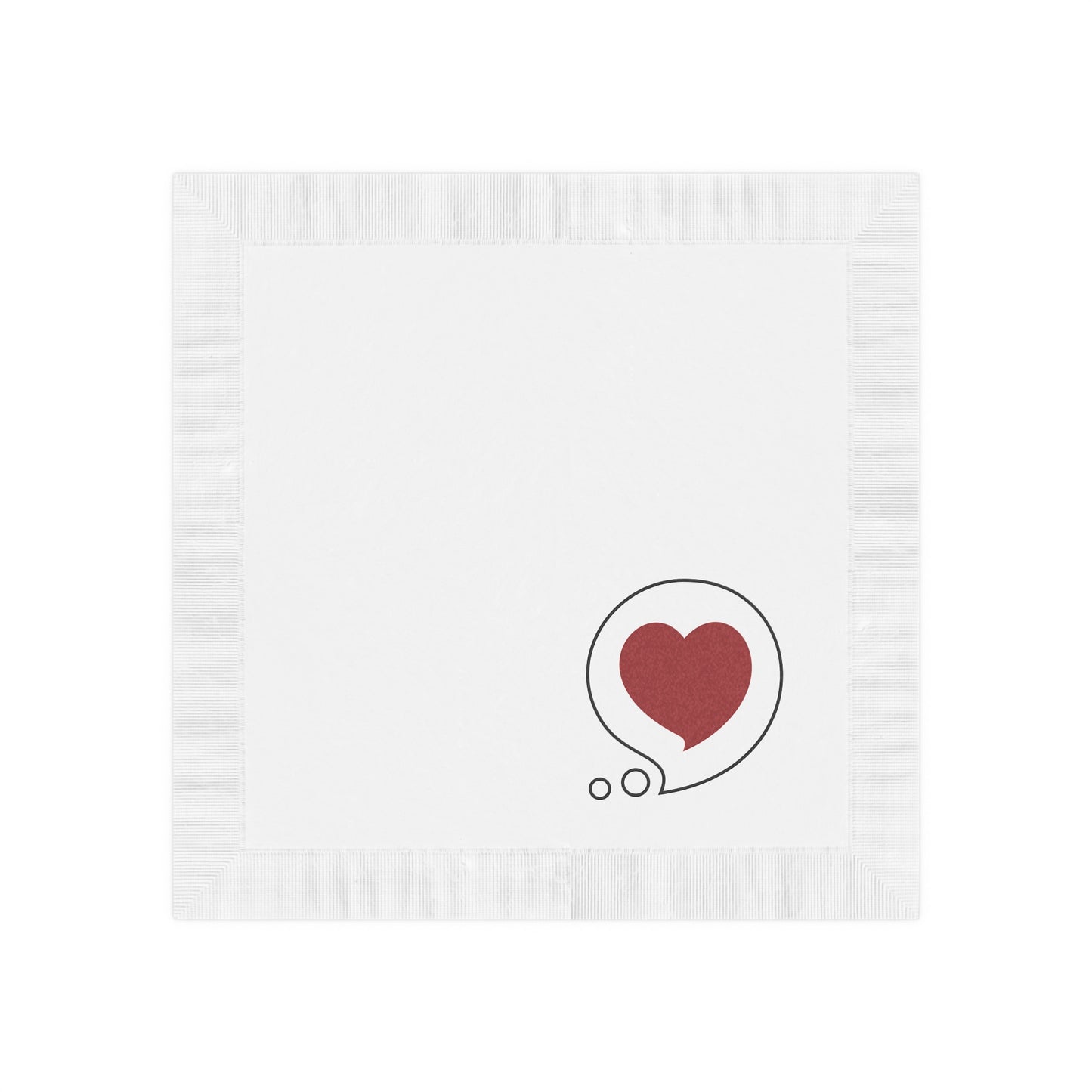 Heart Bubble Paper Napkins — Romantic Cocktail & Party Napkins