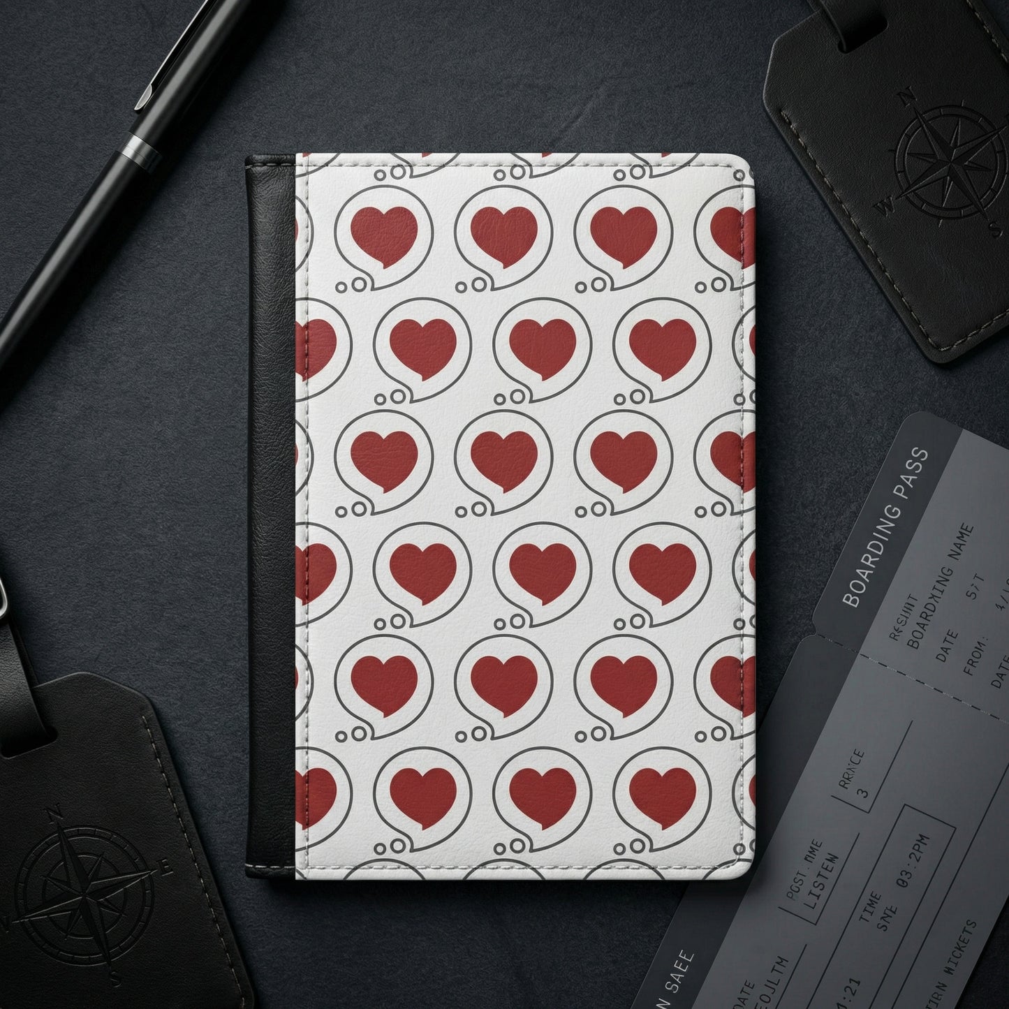 Heart Bubble Passport Cover — Romantic Travel Passport Holder