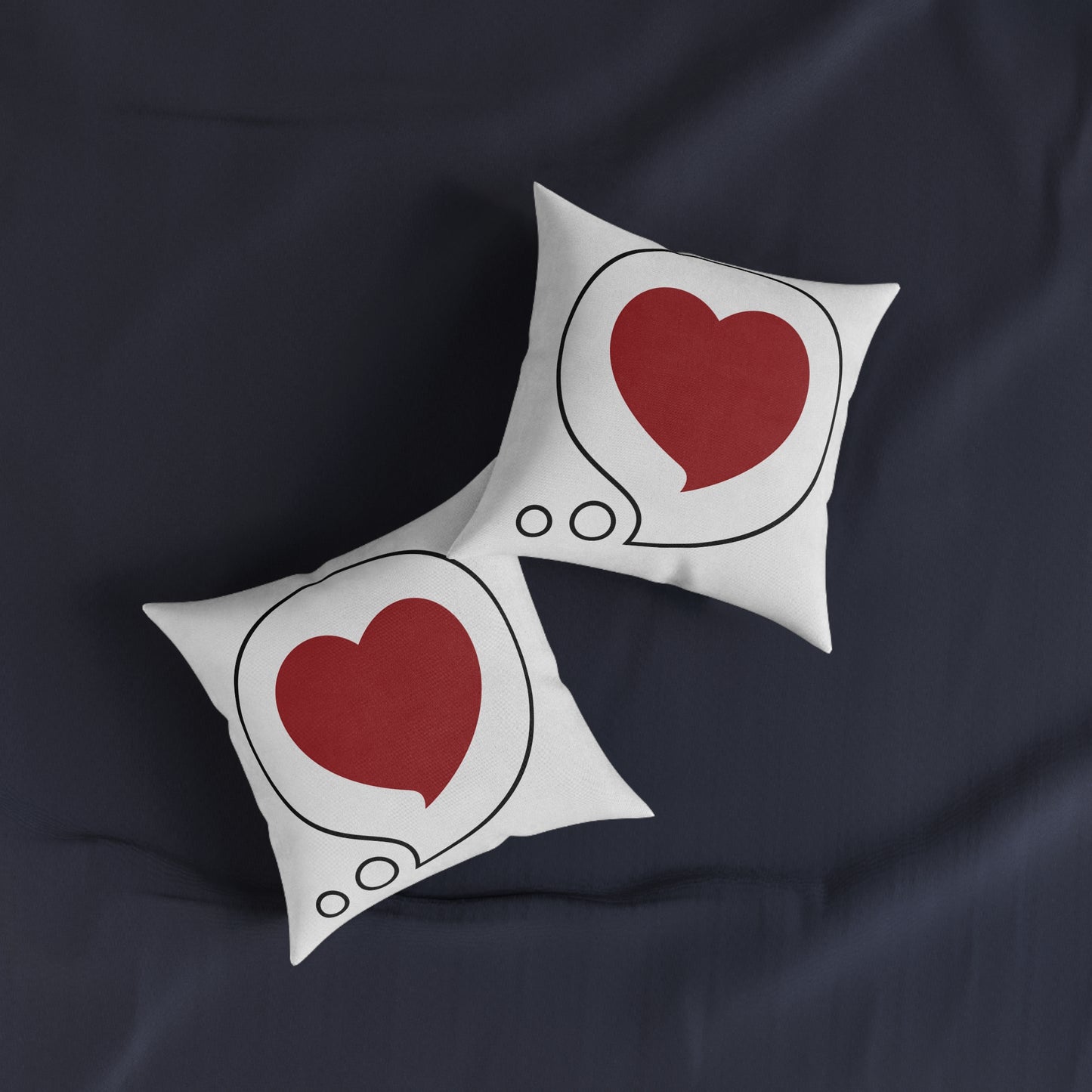Heart Bubble Pillow — Red Heart Bubble Decorative Throw Pillow