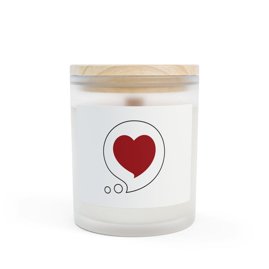 Frosted Glass Candle — Heart Bubble Scented Candle (11oz)