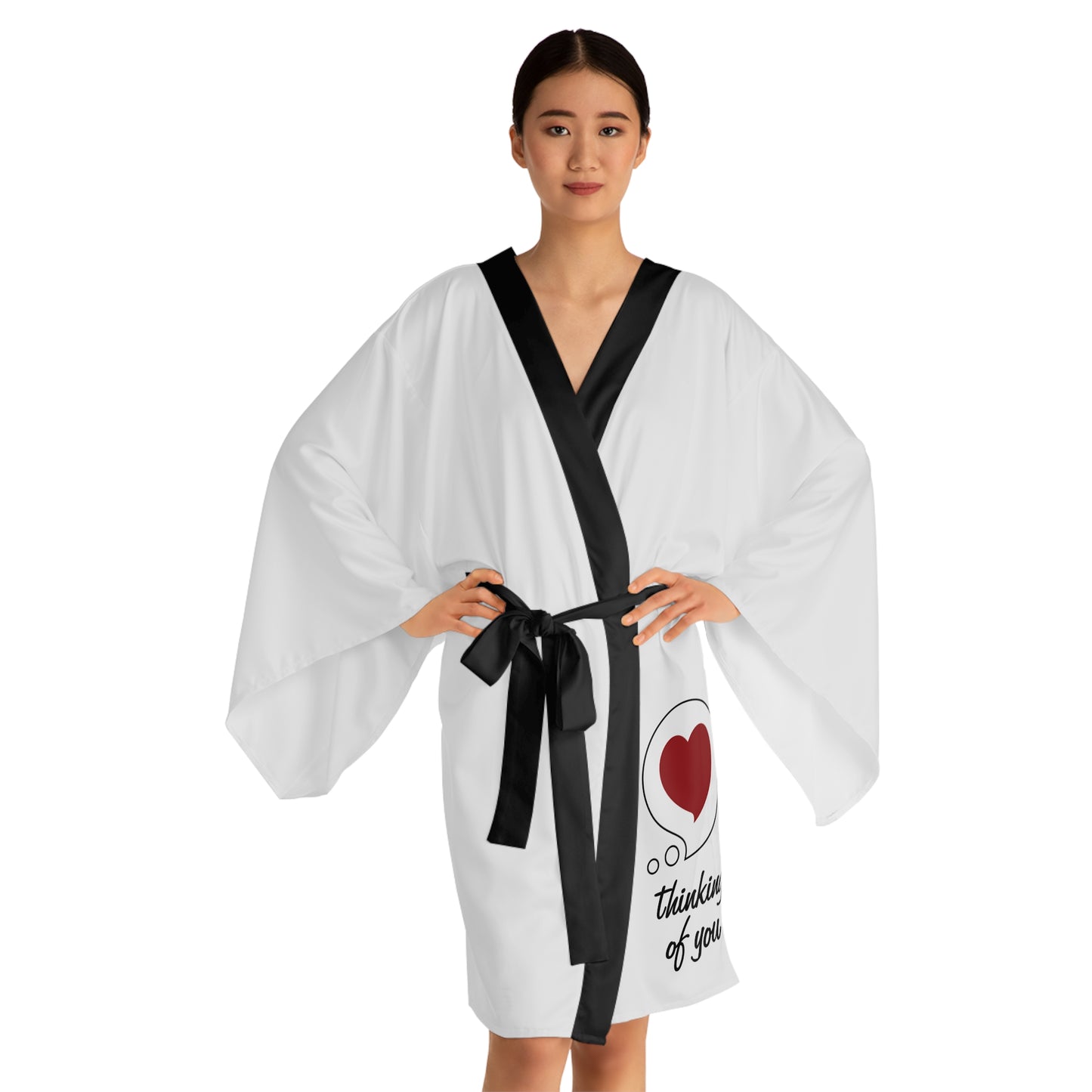 Thinking of You Kimono Robe — Heart Bubble Long Sleeve