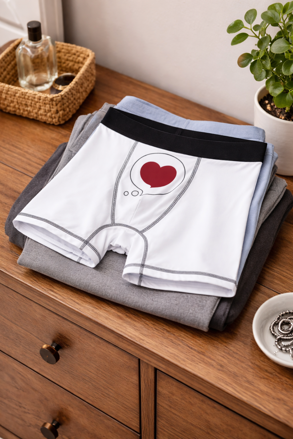 Men's Boxer Briefs — Heart Bubble