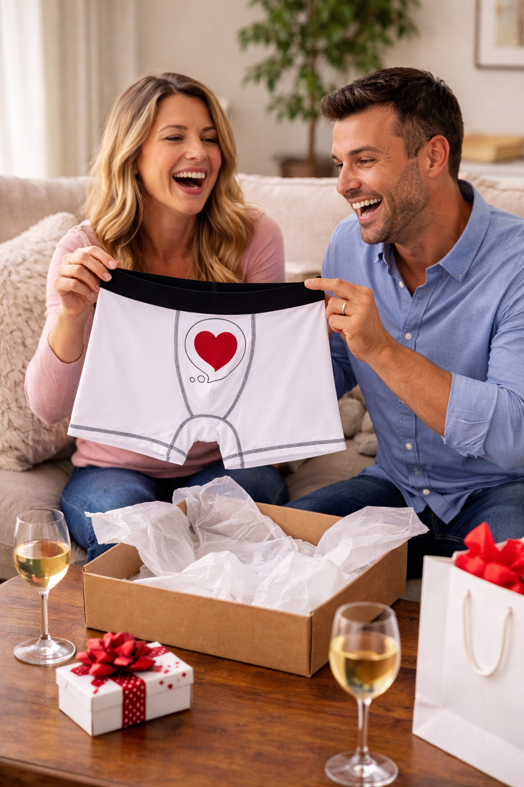 Men's Boxer Briefs — Heart Bubble