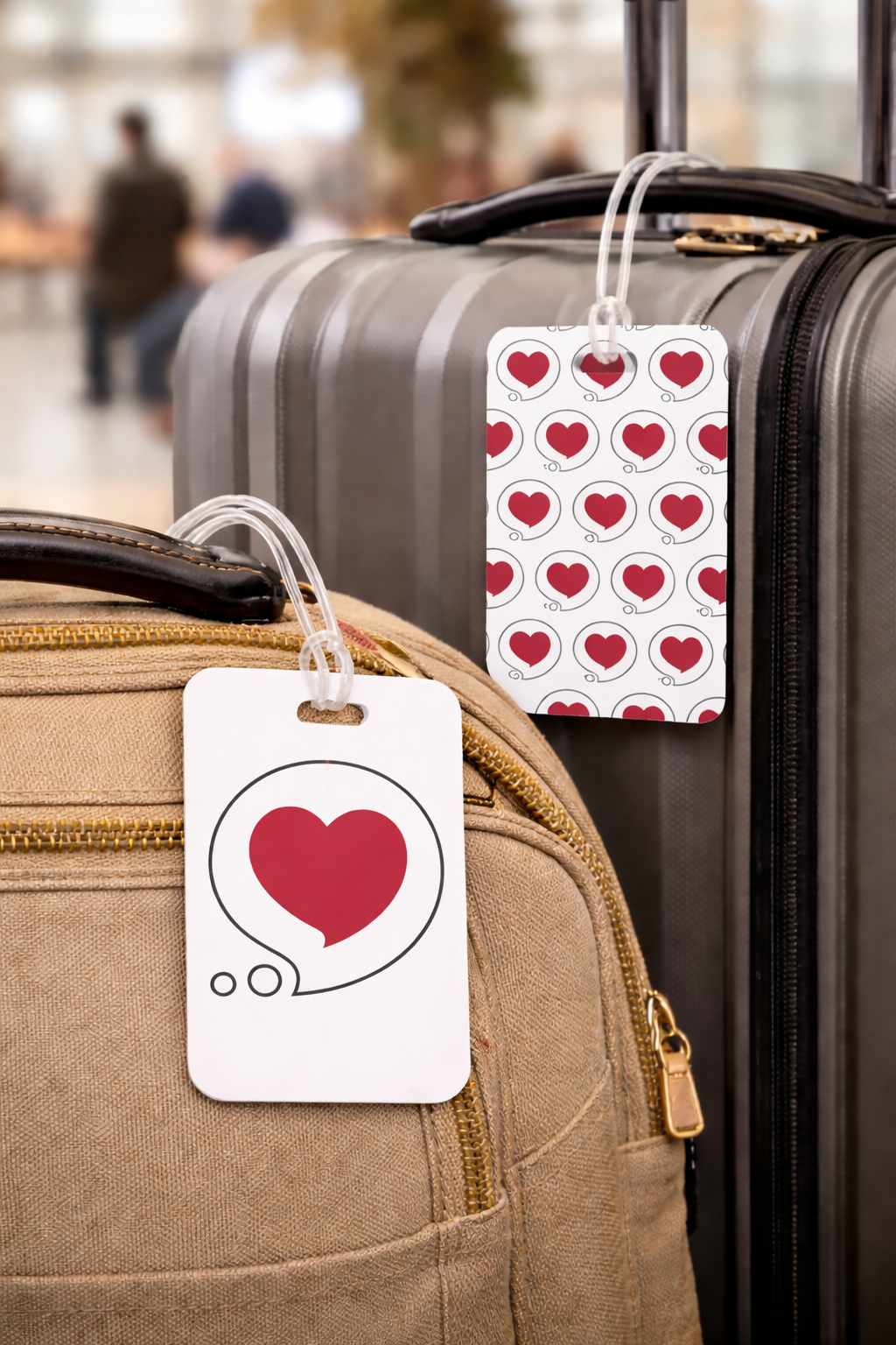 Heart Bubble Tag – Remind them that no matter where they go, you're always thinking of them!