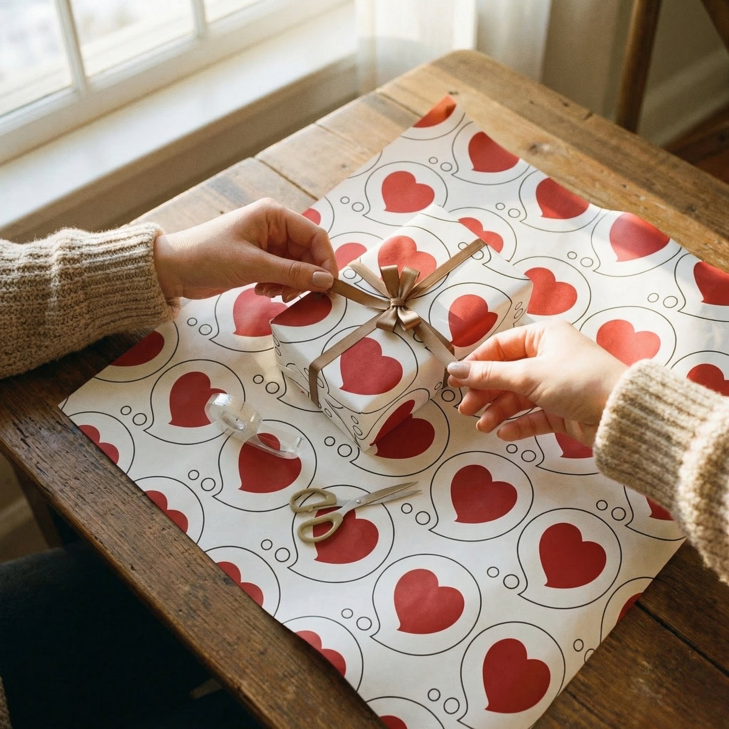 Heart Bubble Wrapping Paper
