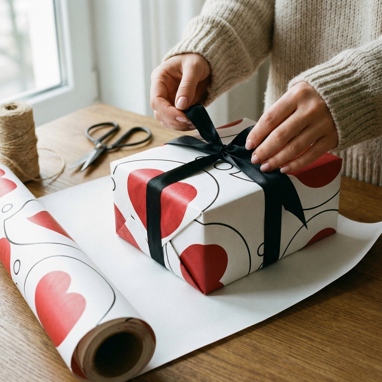 Heart Bubble Wrapping Paper