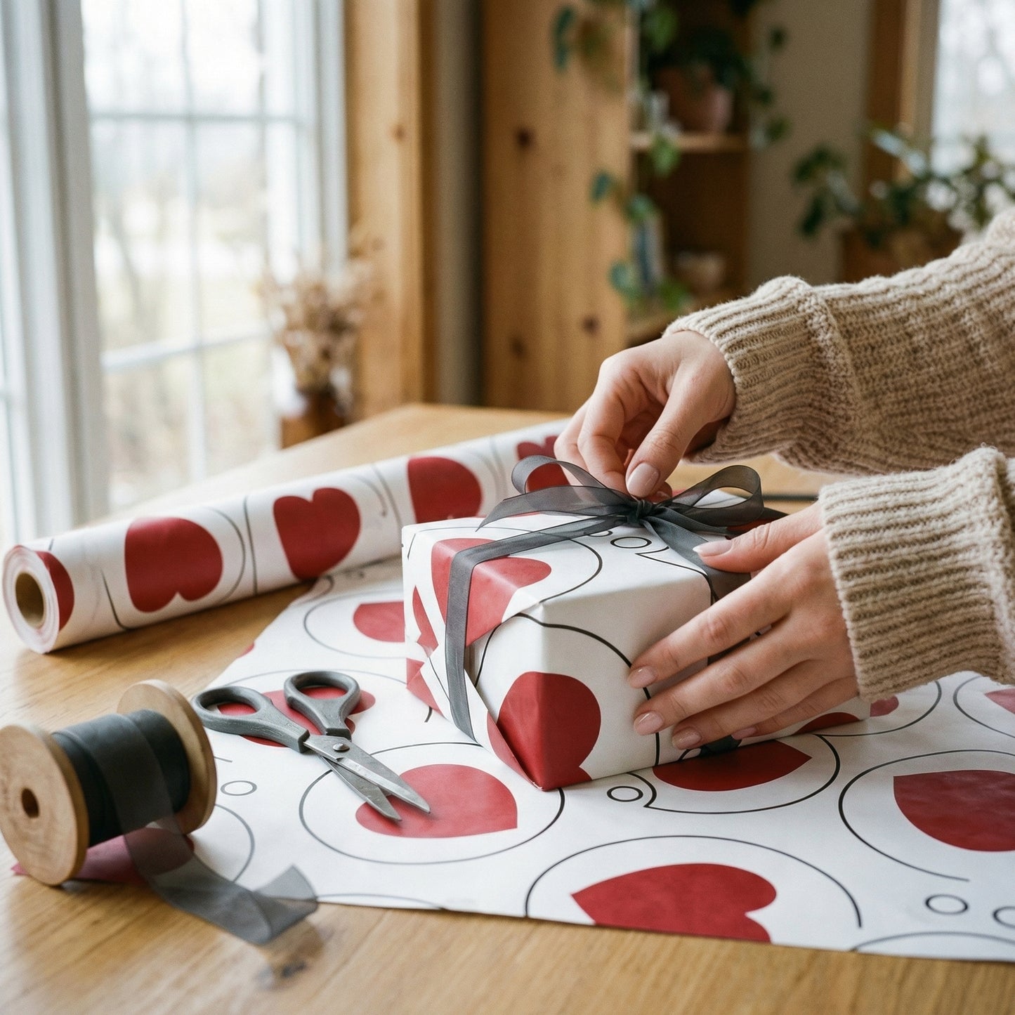 Heart Bubble Wrapping Paper