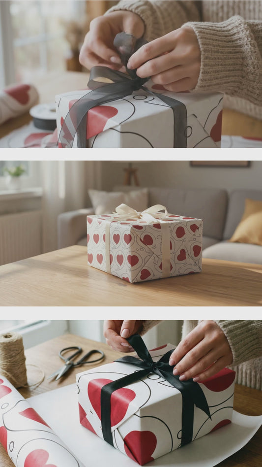 Heart Bubble Wrapping Paper